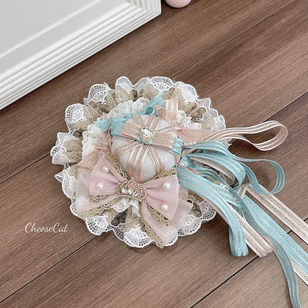 Cheese Cat - Sweet Lolita Cake Top Hat Handmade Lolita Accessory