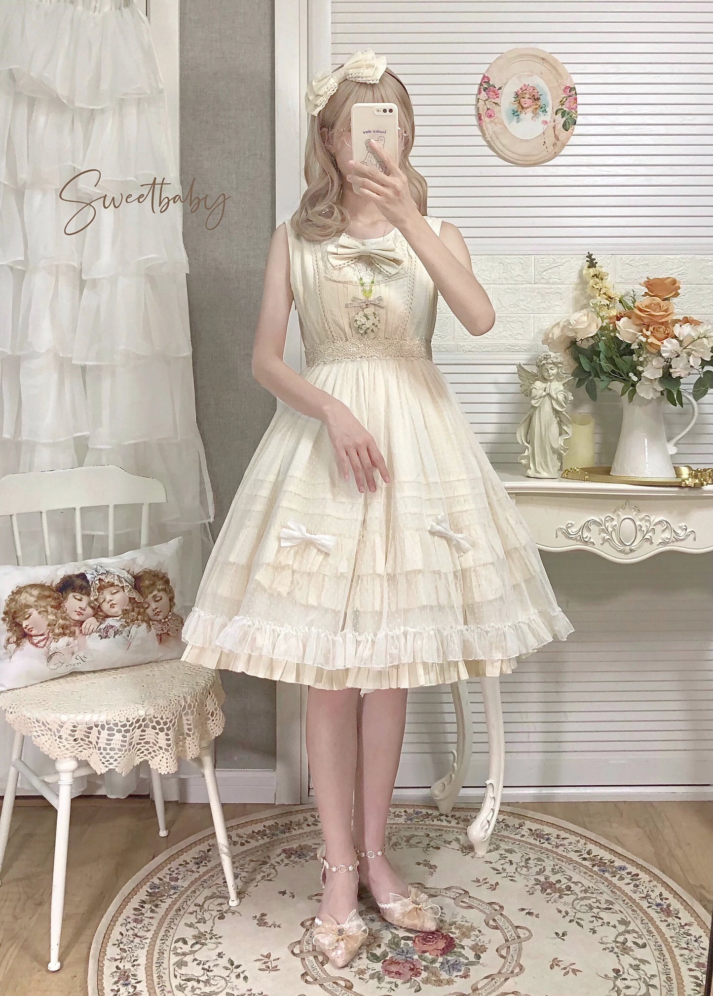 Strawberry Witch - Elegant Lolita Jumper Dress Solid Color JSK