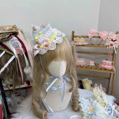 Chestnut Lolita - Sweet Lolita Headdress, Bow and Lace Decoration