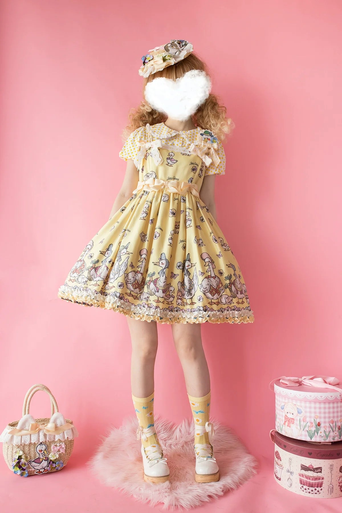 Chemical Romance - Hello Duck - Kawaii Lolita JSK Duck Print Lolita Dress
