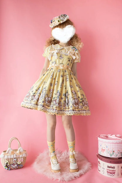 Chemical Romance - Hello Duck - Kawaii Lolita JSK Duck Print Lolita Dress