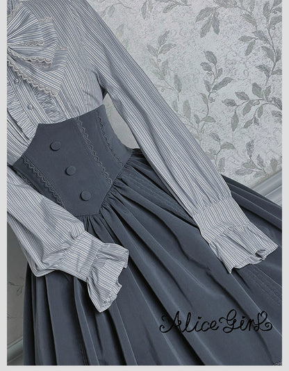 Alice Girl - Duke of Victoria - Classic Lolita SK & Overskirt Set