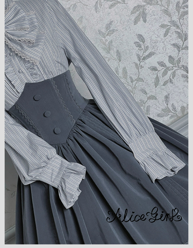 Alice Girl - Duke of Victoria - Classic Lolita Striped Blouse