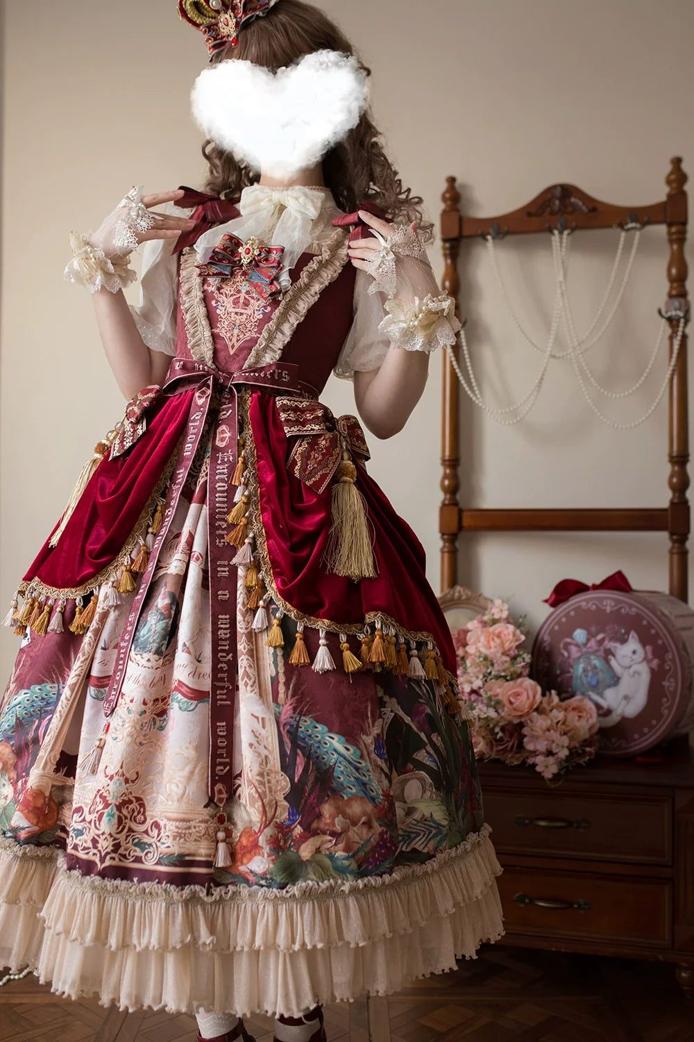 Miss Point - Kaleidoscope - Retro Lolita Dress Oil Painting Print JSK Dress Customized