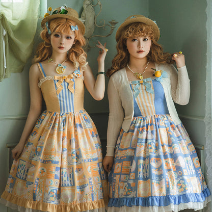 Miss Point - Daisy Lemon - Daily Lolita Lemon Print JSK Customized
