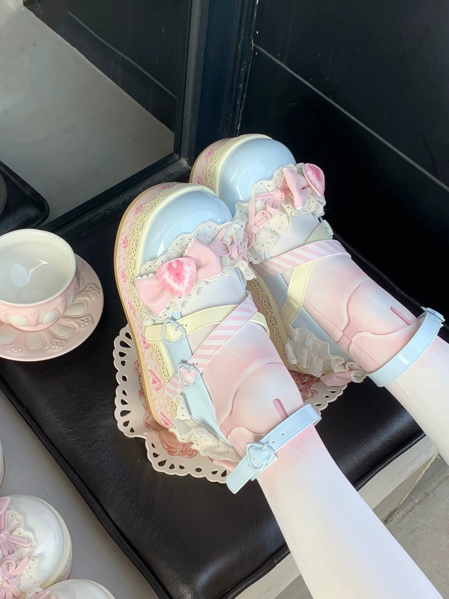 Aimee - Strawberry Limited - Sweet Lolita Platform Shoes Girlish Shoes