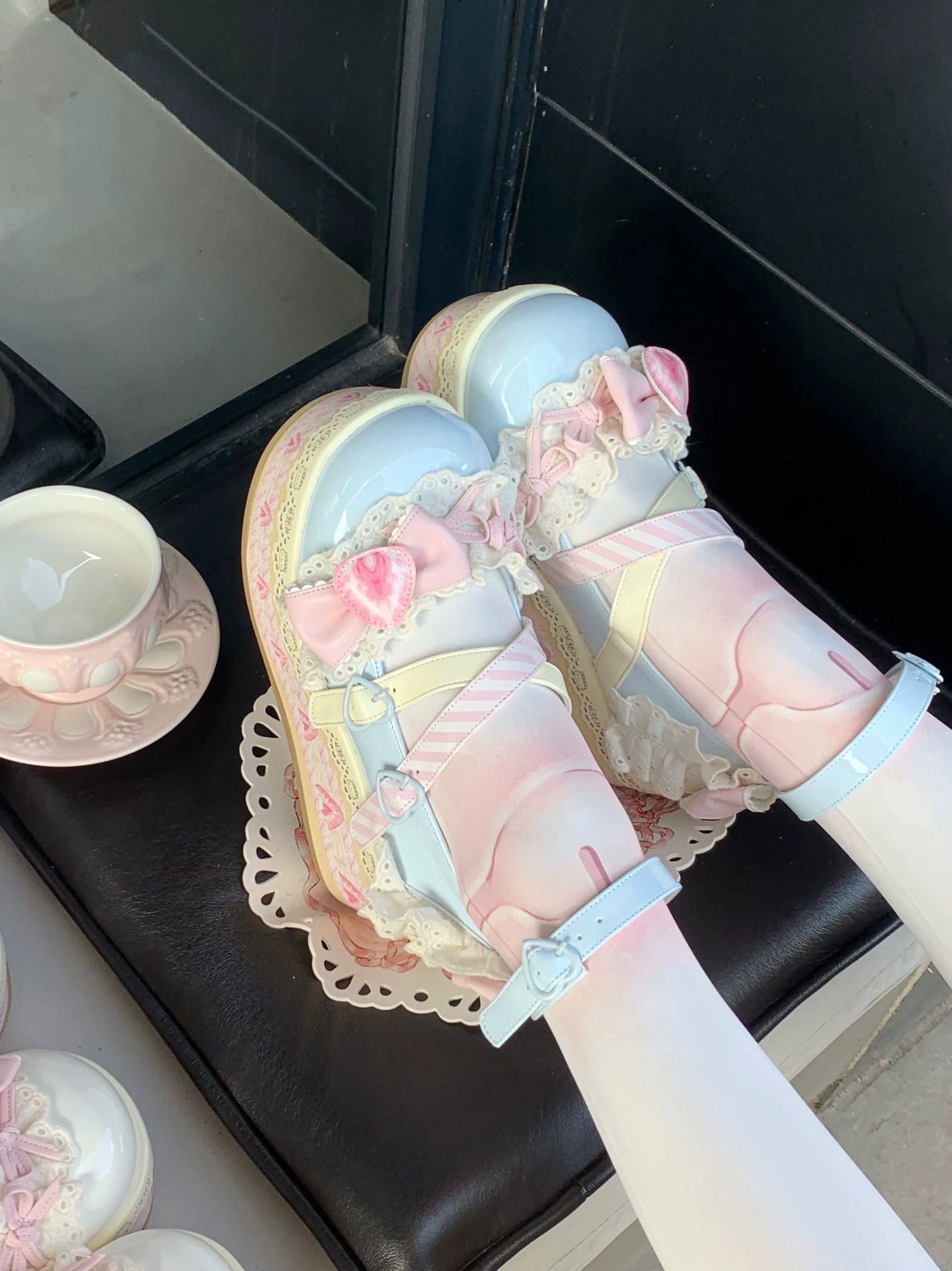 Aimee - Strawberry Limited - Sweet Lolita Platform Shoes Girlish Shoes