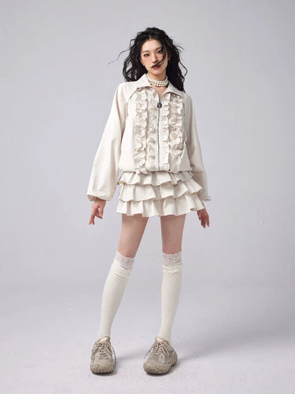 Ruffle jacket and cake skirt【s0000006539】