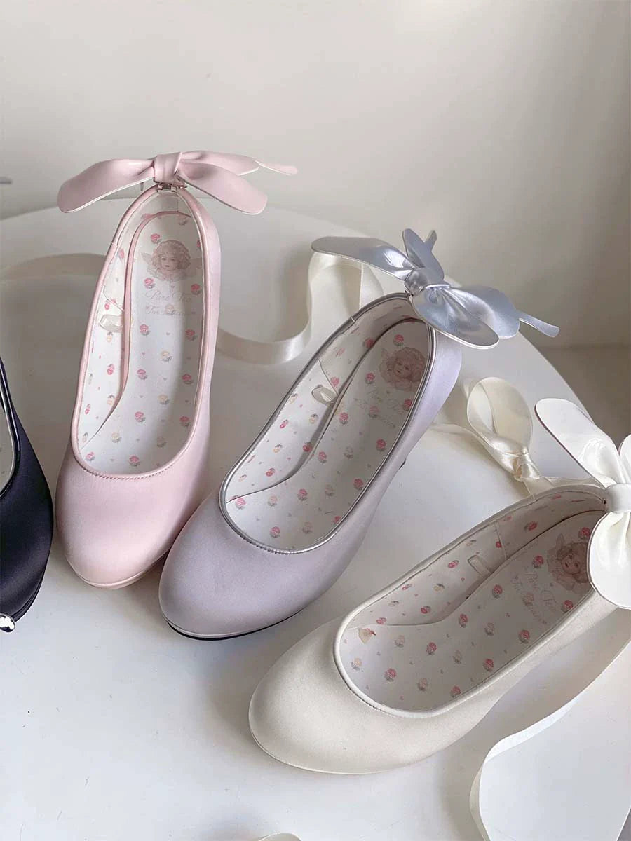 Pure Tea For Dream - Butterfly Specimen - Ballet Style Lolita Shoes Elegant Platform Lolita Heels