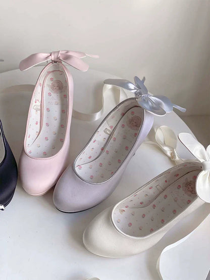 Pure Tea For Dream - Butterfly Specimen - Ballet Style Lolita Shoes Elegant Platform Lolita Heels