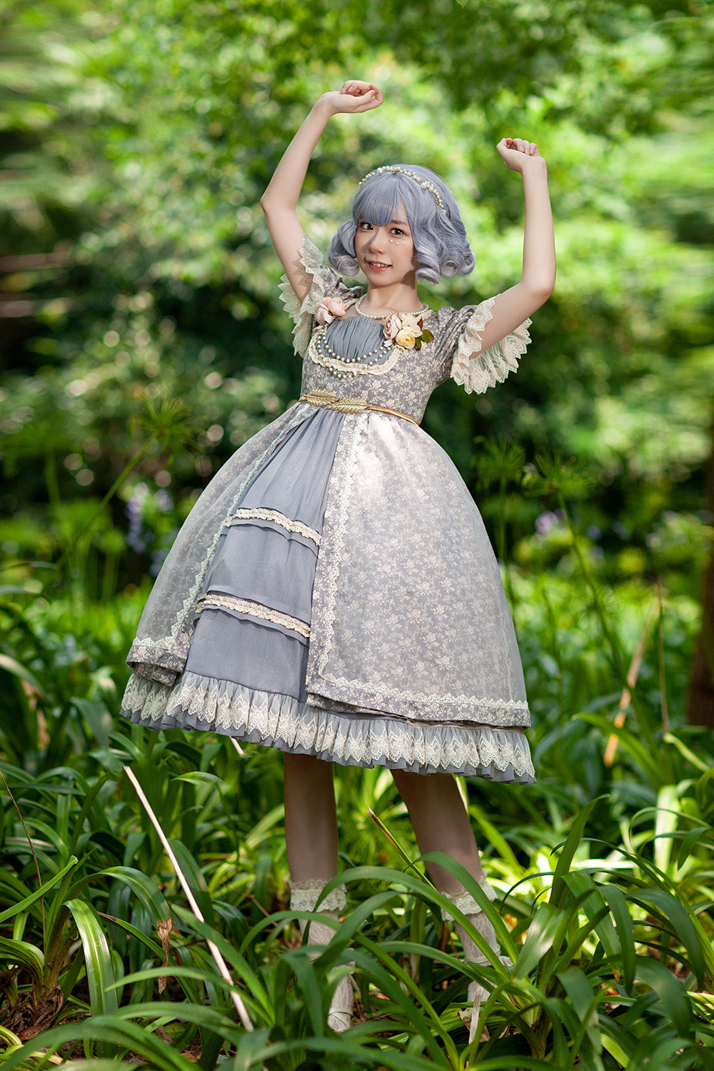 Infanta - Rose Afternoon Tea - Cotton Floral Lolita OP