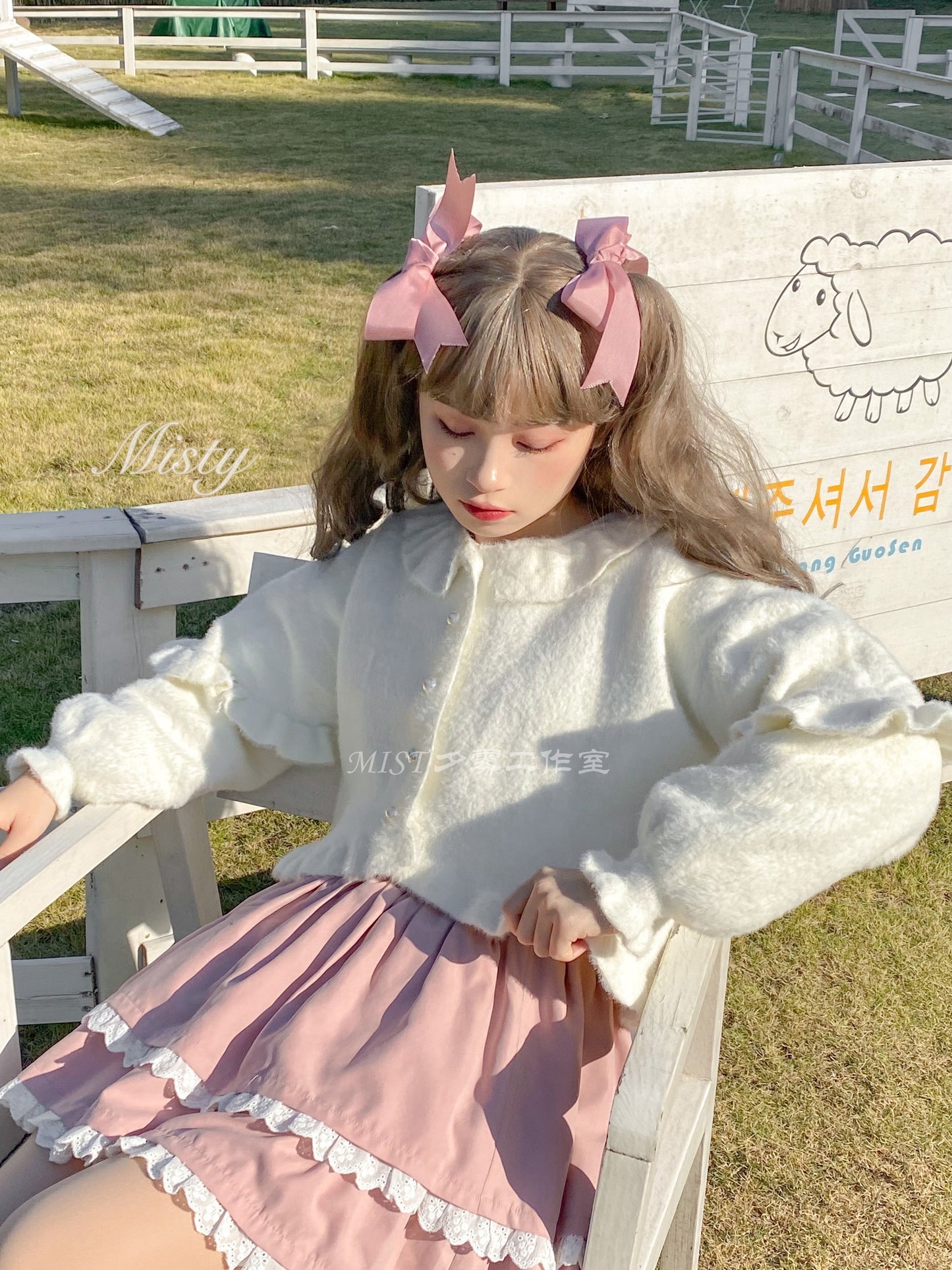 MIST - Small Ointment - Sweet Lolita Thick Sweater Coat Puff Sleeve