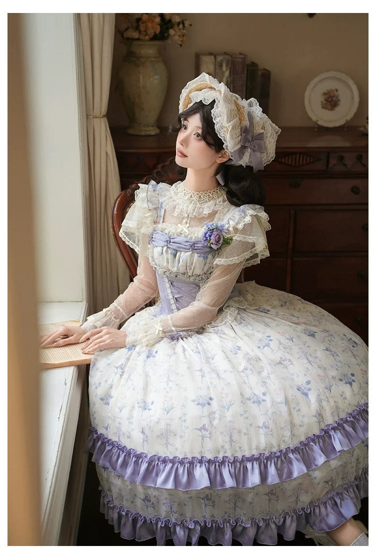 With PUJI - Iris Secret - Twins Lolita Summer Dress, Empire OP, Bodice JSK