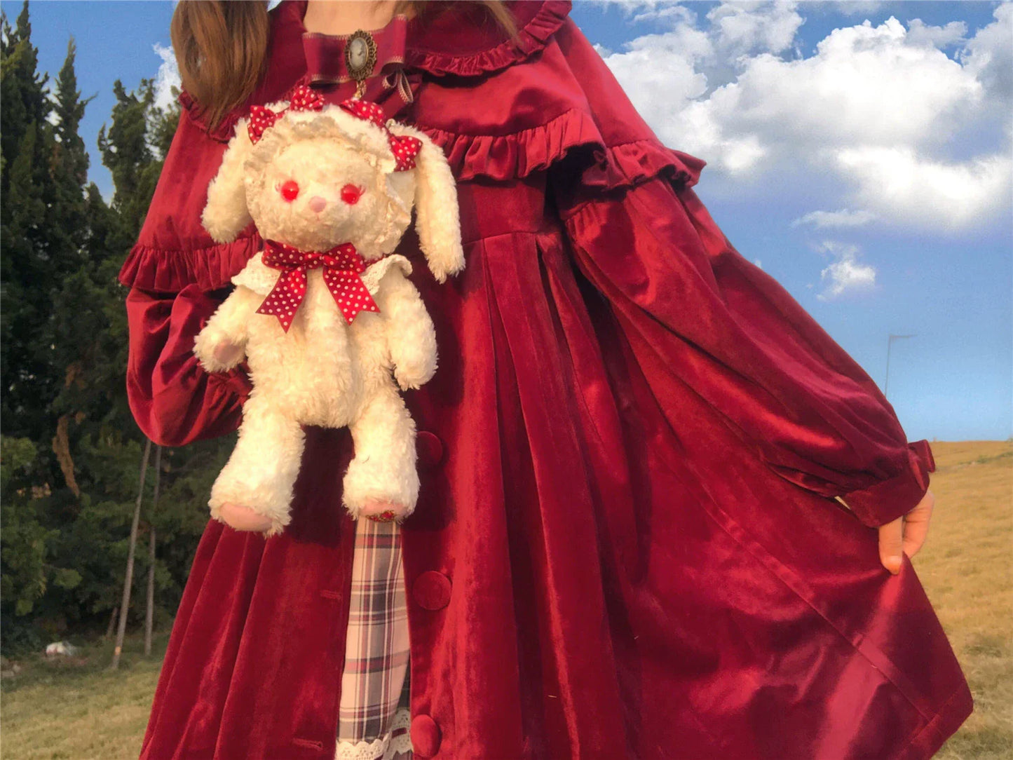 Dark Star Island - Winter Lolita Cape Velvet Antique Lolita Coat