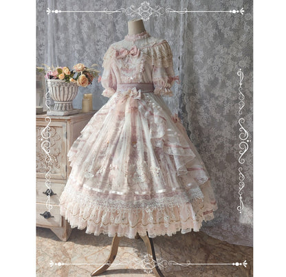 Garden Cat - Sunset Realm Lolita Bride Gorgeous OP FS