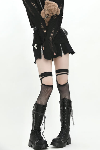 Arrive on the first floor - Punk Lolita Lace Stockings
