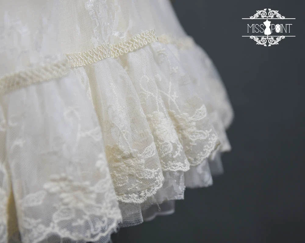 Miss Point - Dawn Girl - Reto Elegant lolita OP Dress Lace Long Sleeve