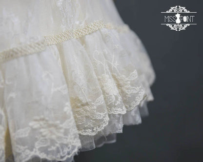 Miss Point - Dawn Girl - Reto Elegant lolita OP Dress Lace Long Sleeve