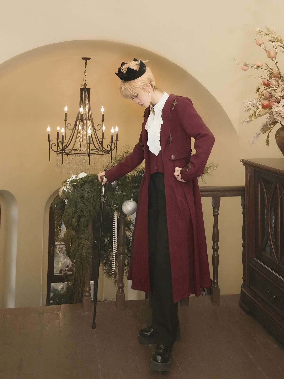 Cornfield Lolita - The Legend of Dracula - Gothic Ouji Lolita Winter Coat Set