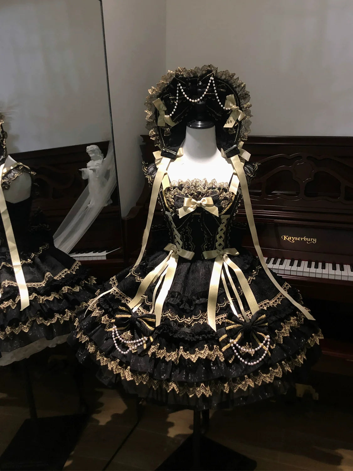 Hanguliang - Gilded Memories - Princess Lolita Jumper Dress, Tiered Ruffles