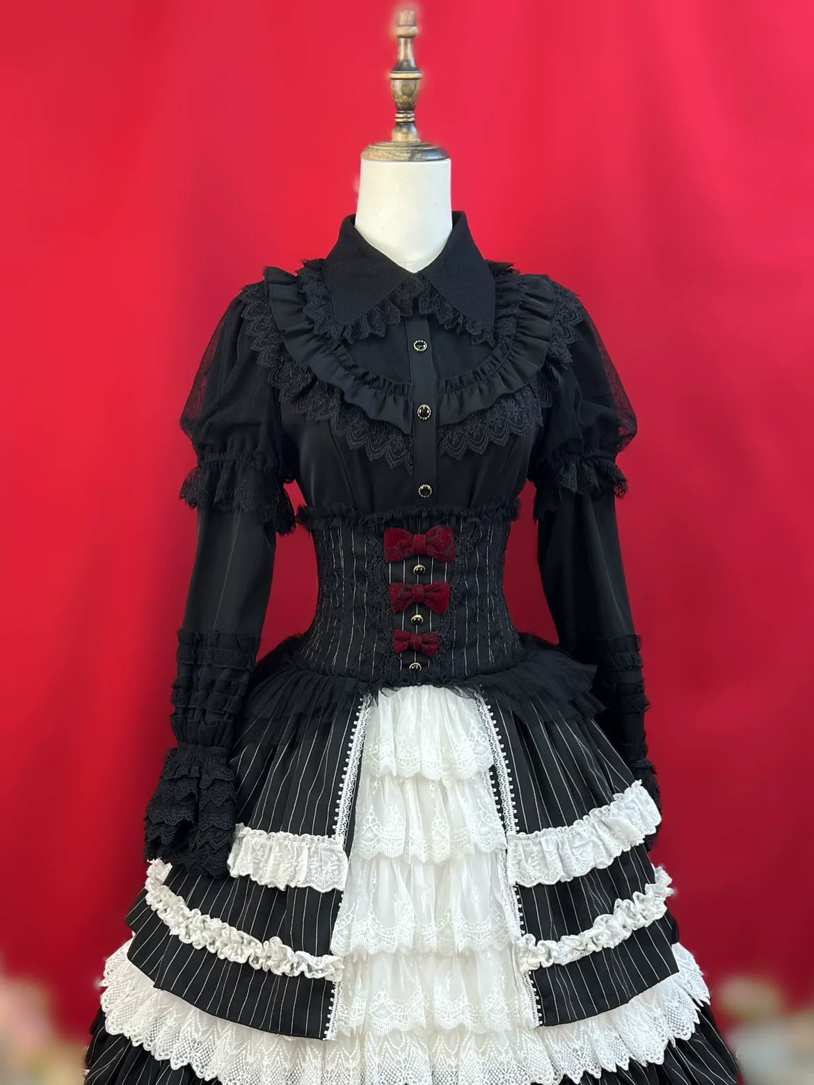 DMFS Lolita - Sweet Lolita Shirt Peter Pan Collar Blouse Detachable Sleeves