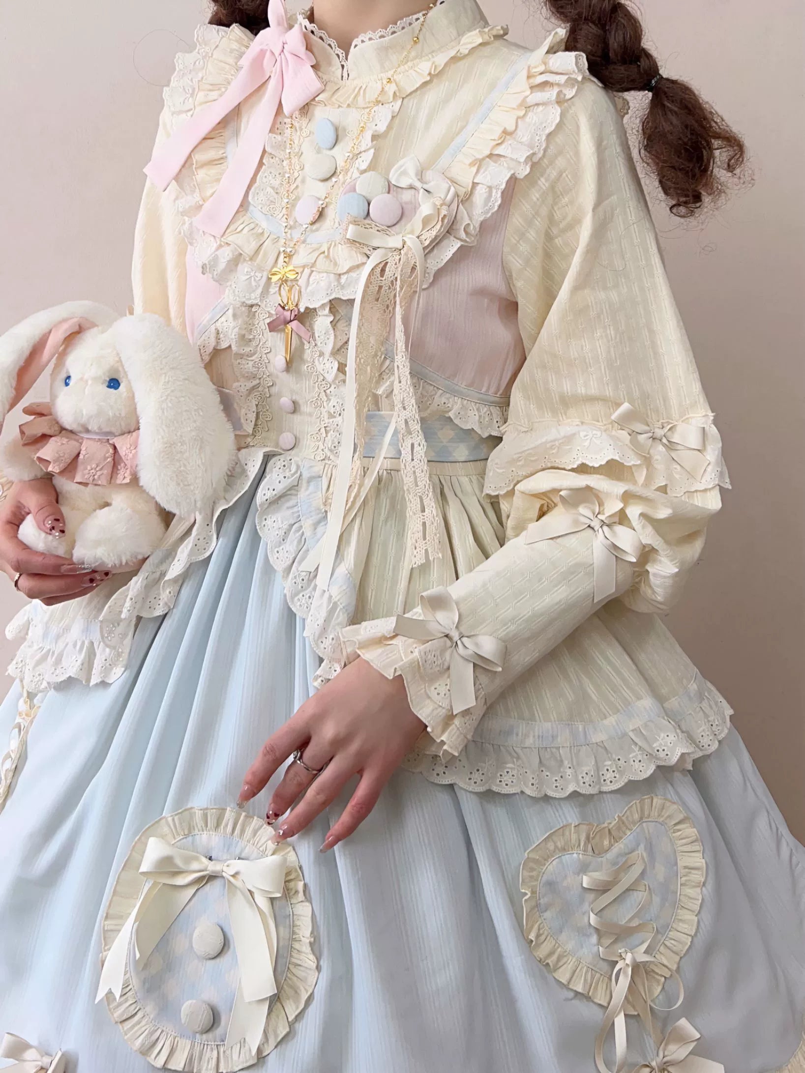 Uncle's Workshop - Sleep Macaron - Sweet Lolita OP Dress Solid Color Dress