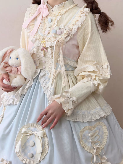 Uncle's Workshop - Sleep Macaron - Sweet Lolita OP Dress Solid Color Dress