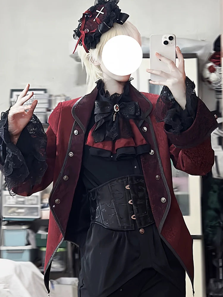 CastleToo - Coffin of Pilgrimage - Medieval European Ouji Lolita Shirt & Pants Suit