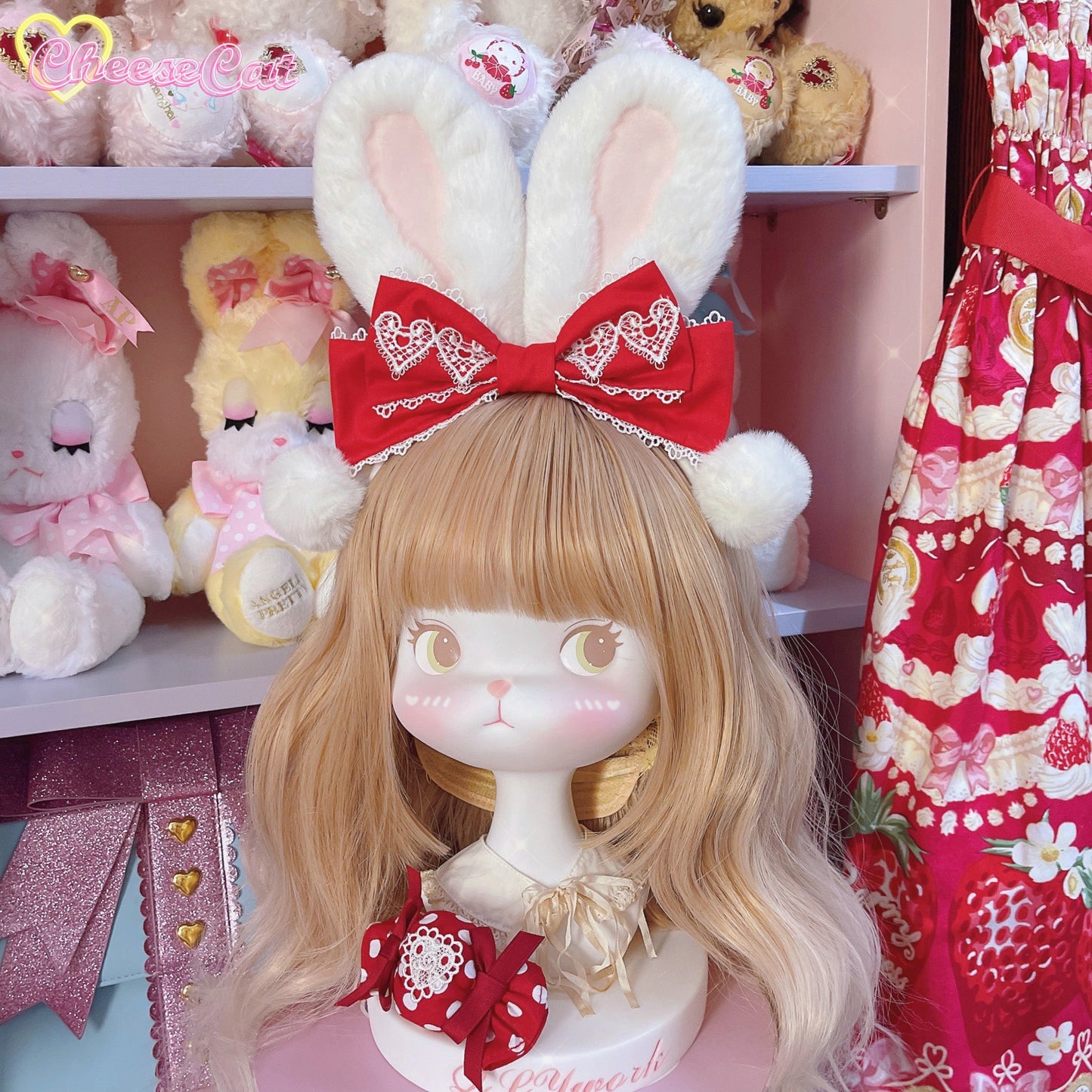 Cheese Cat - Cute and Fluffy Rabbit Ear Lolita KC