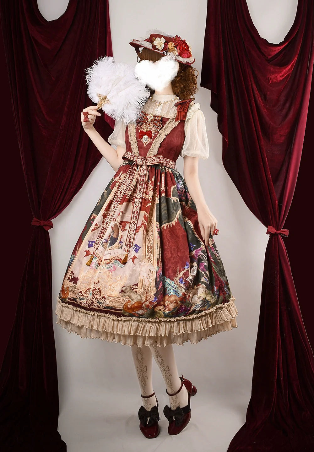 Miss Point - Kaleidoscope - Retro Lolita Dress Oil Painting Print JSK Dress Customized