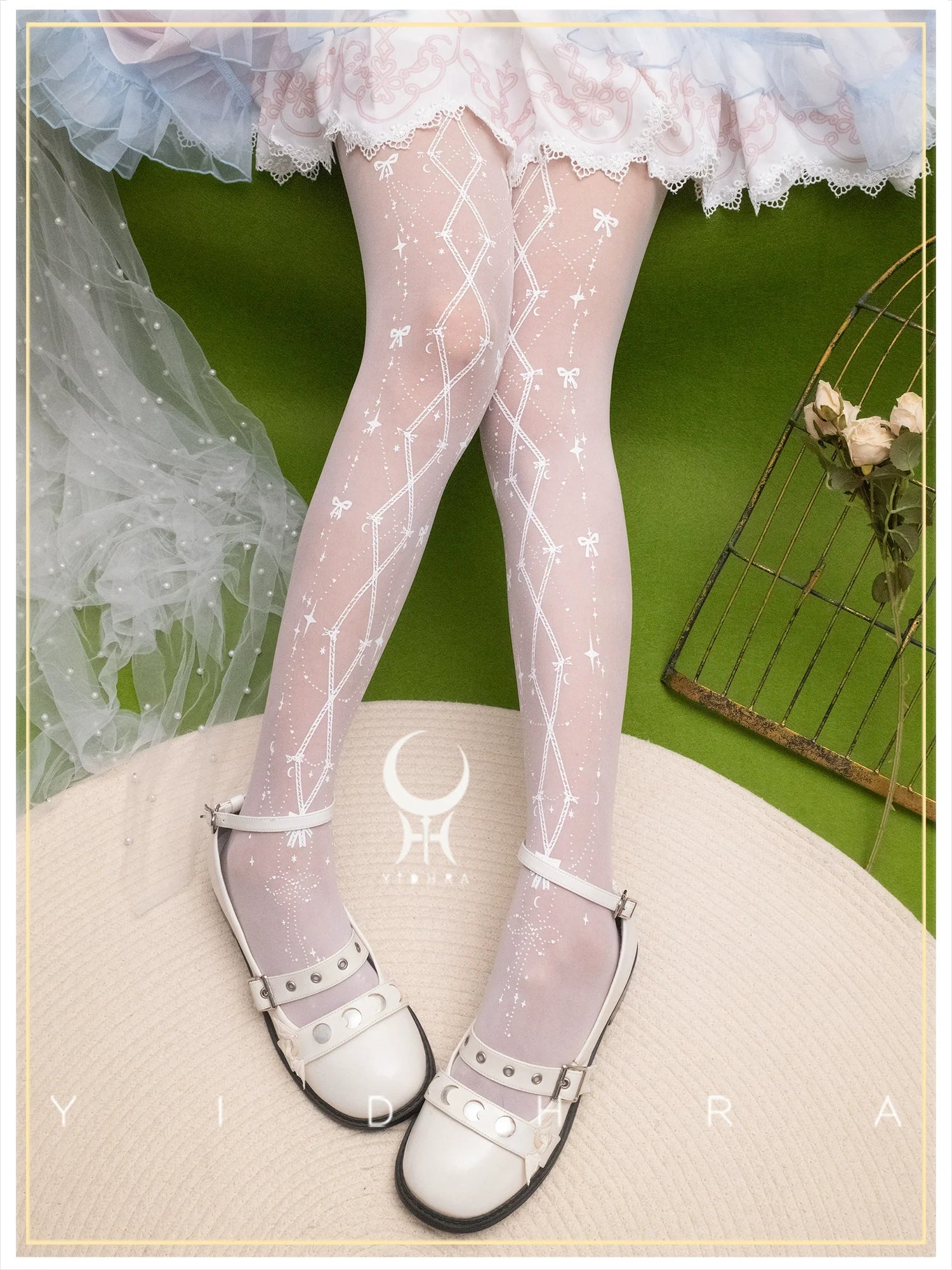 Yidhra - Summer Handmade Printed Lolita Pantyhose