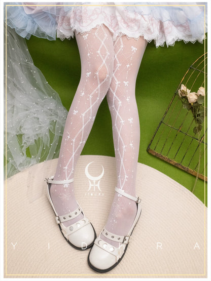 Yidhra - Summer Handmade Printed Lolita Pantyhose
