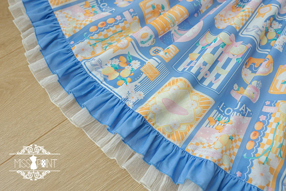 Miss Point - Daisy Lemon - Daily Lolita Lemon Print JSK Customized