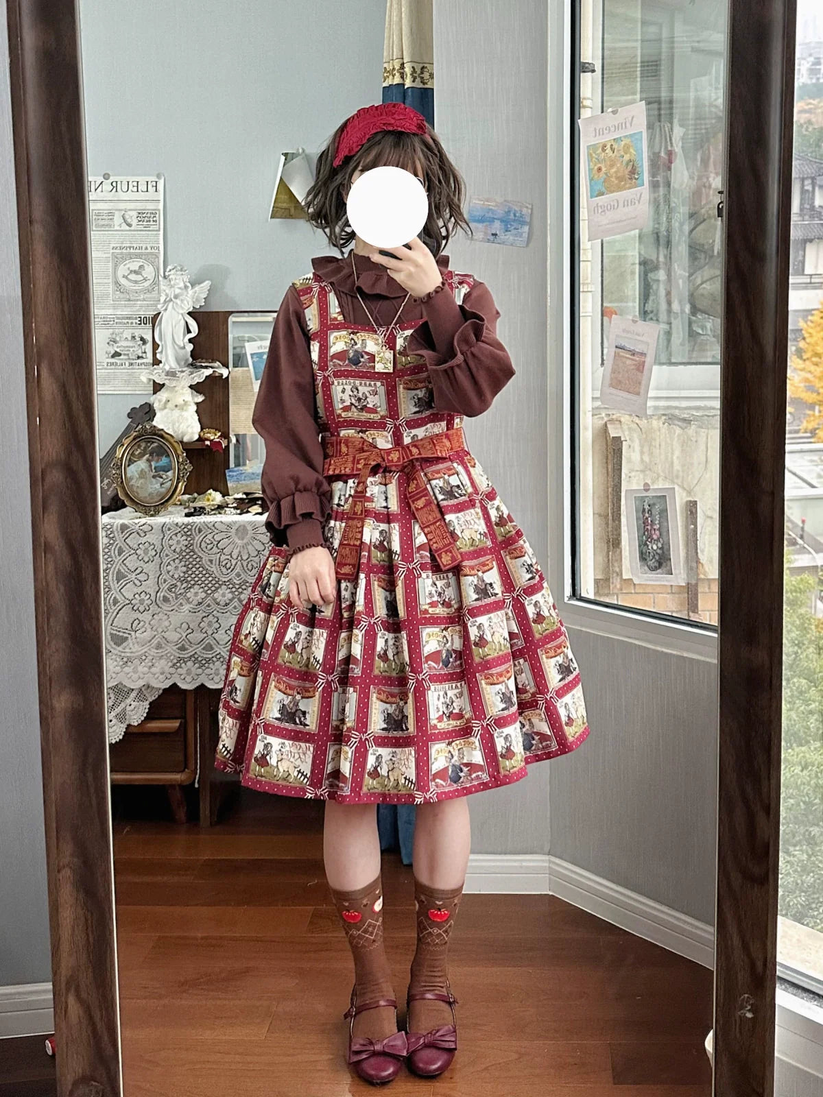 Forest Fluorescent Carps - Sweet Lolita Sweater Autumn and Winter Lolita Inner Wear