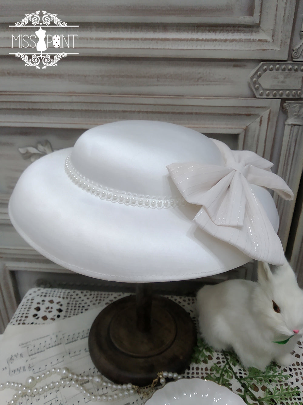 Miss point - Rhine Riverside - Summer Bow Lolita Top Hat
