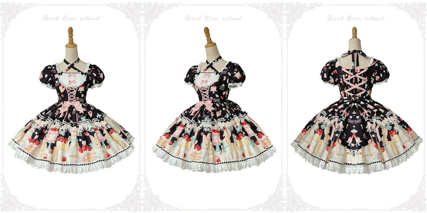 Dark Star Island - Honey Bunny Cake - Sweet Lolita JSK/OP/Strap SK/Shirt