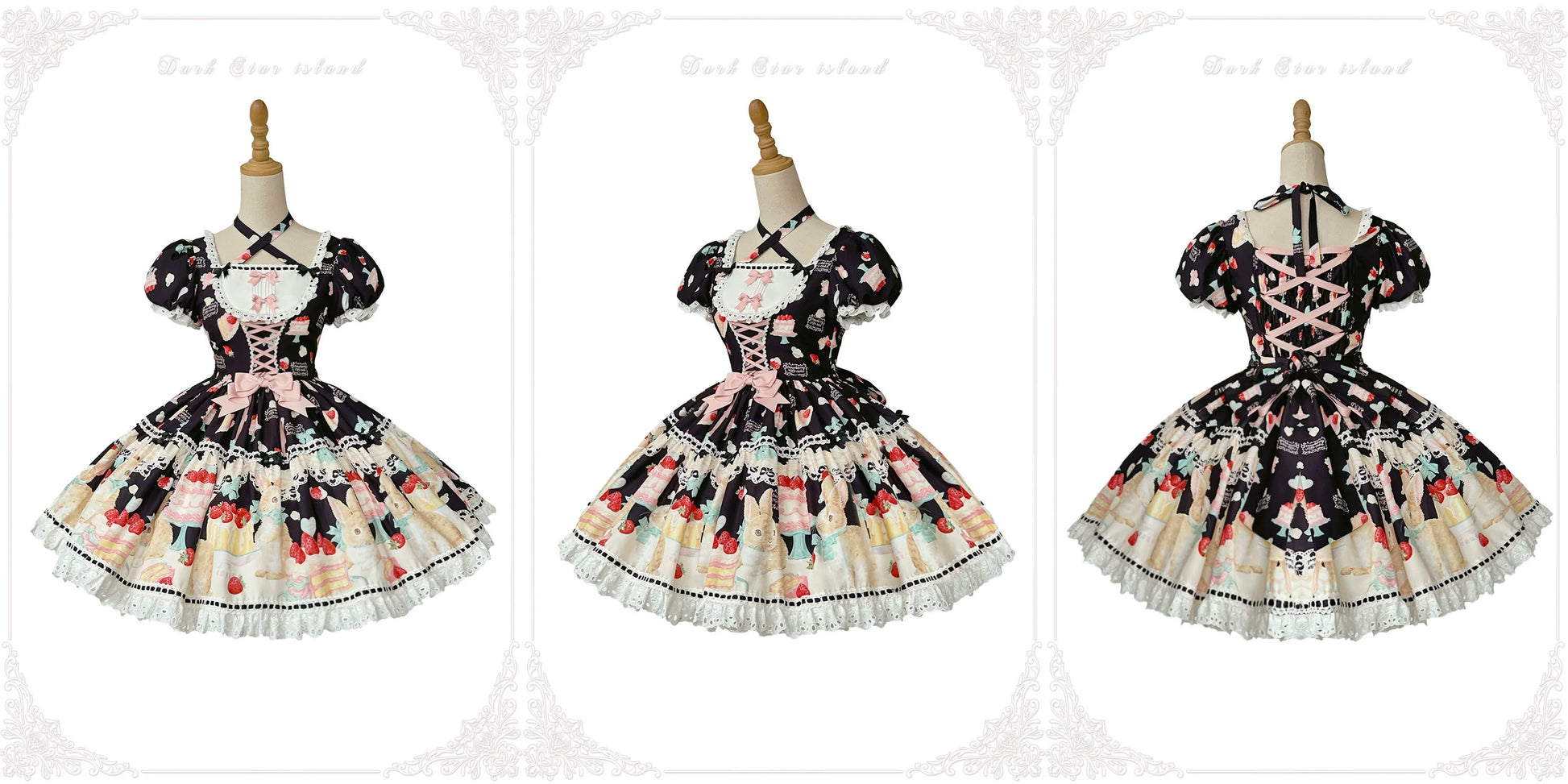Dark Star Island - Honey Bunny Cake - Sweet Lolita JSK/OP/Strap SK/Shirt