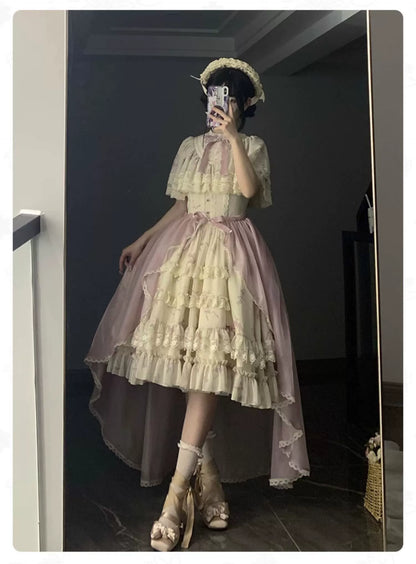 With PUJI - Nanke - Edwardian Collar Classic Lolita OP Dress Outfit