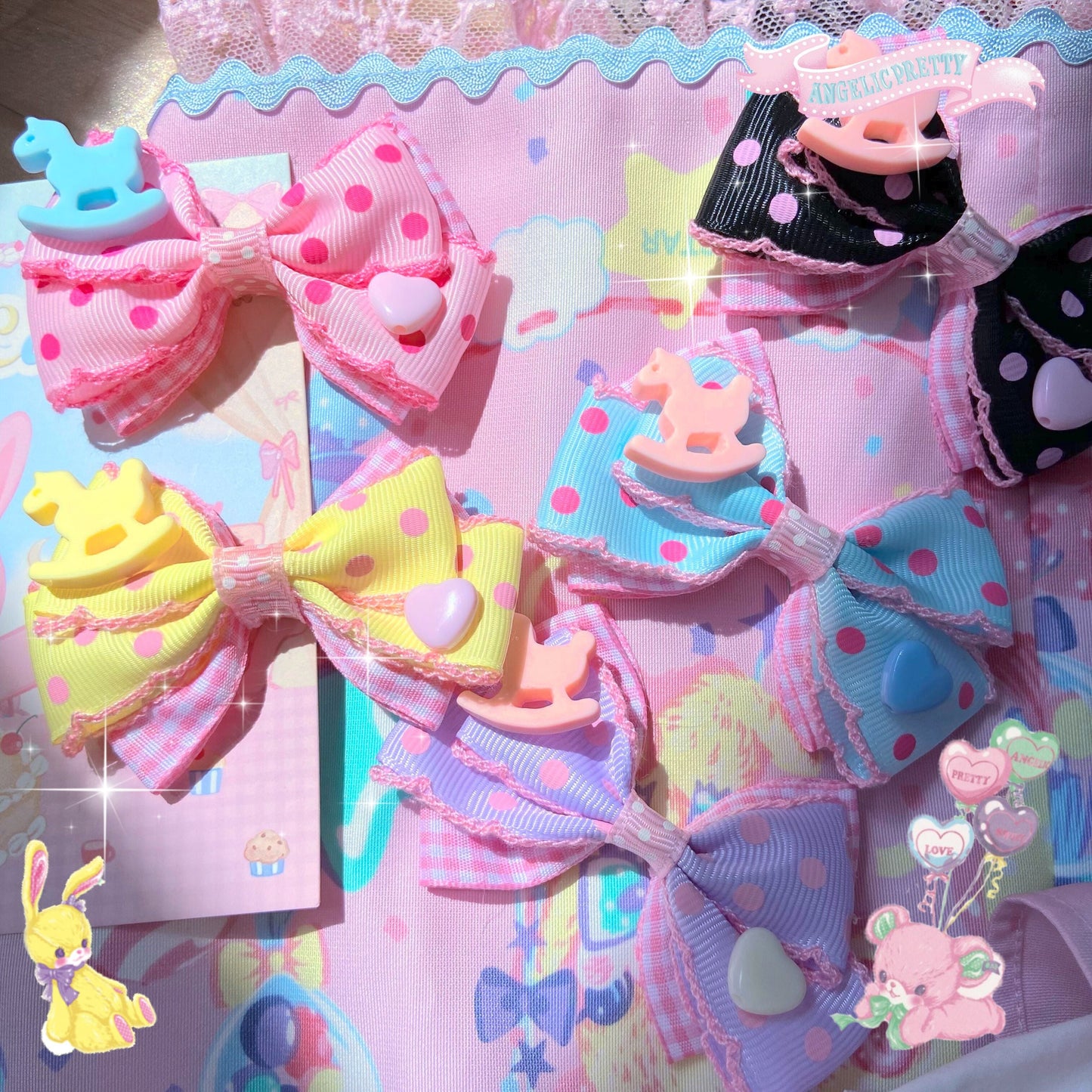 Bear Doll - Augustina - Sweet Lolita Bow Hair Clip