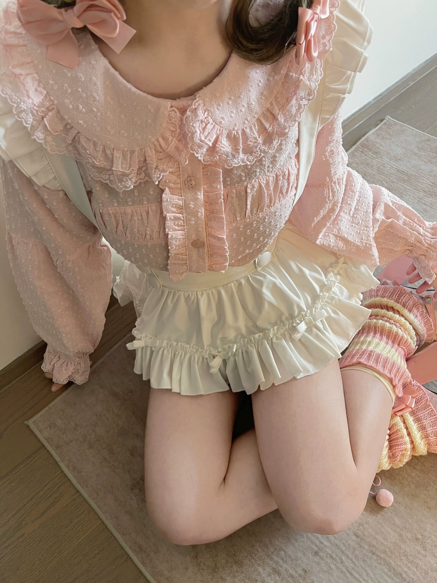 MIST - Tianmi - Sweet Lolita Blouse Long Sleeve Doll Collar Thin Shirt