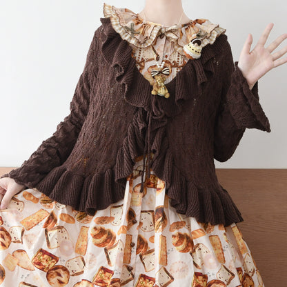 MIST - Sunset Bouquet - Elegant Lolita Cardigan, Flounce Hem