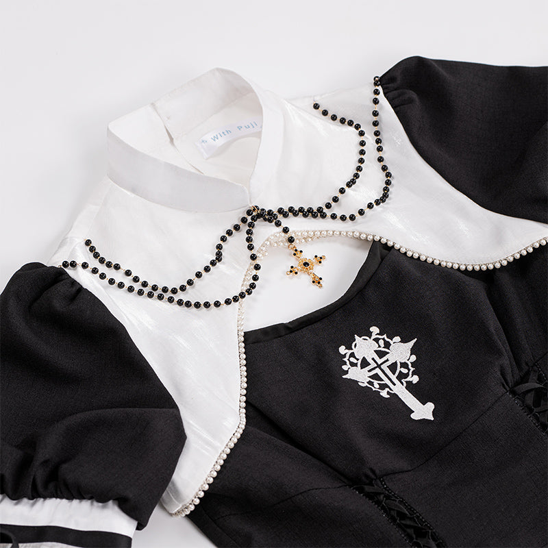 With PUJI - Prayer of the Dead - Gothic Nun Lolita OP Dress