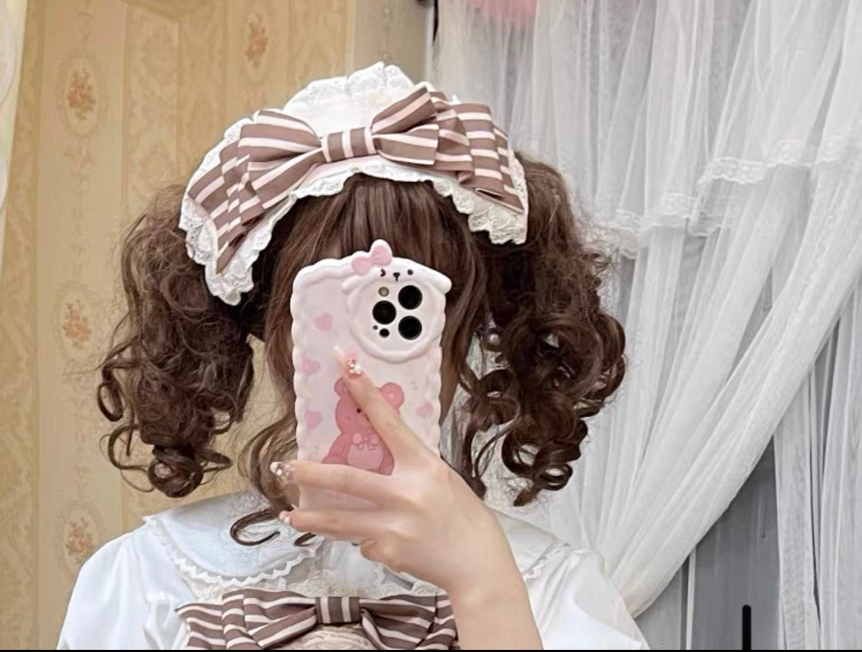 Akiyama Future Studio - Cute Lolita Salopette Dress Bear Print