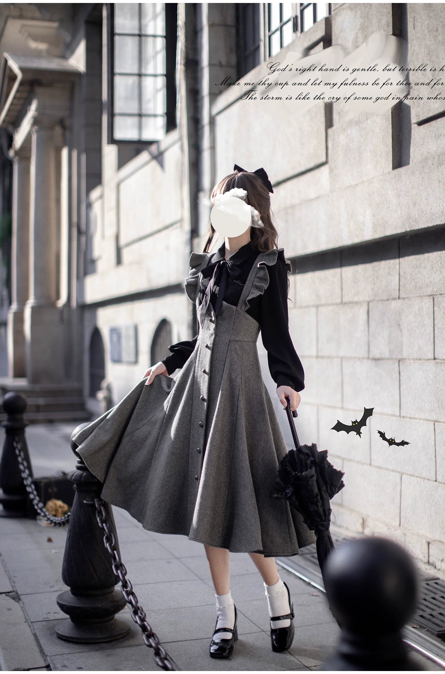 HuTaoMuJK - Serena - Elegant Woolen Lolita JSK Dress Set