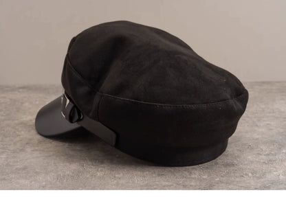 Strange Sugar - Gothic Lolita Hat Leather Buckle Lolita Newsboy Hat