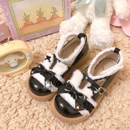 Fairy Godmother - Winter Girly Lolita Shoes Lolita Ankle Strap Shoes