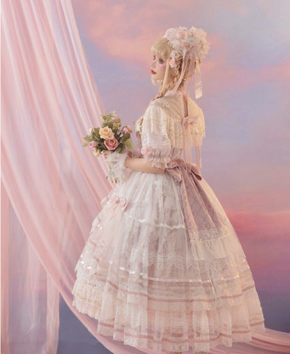 Garden Cat - Sunset Realm Lolita Bride Gorgeous OP FS
