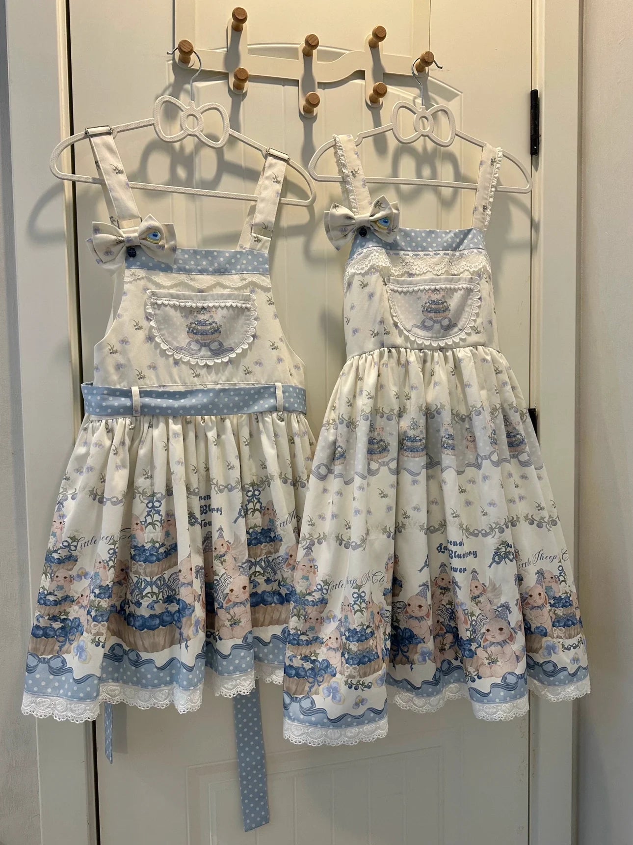 Akiyama Future Studio - Blueberry Tart Party - Sweet Blue Lolita Salopette Dress Blueberry Tart Print JSK Dress
