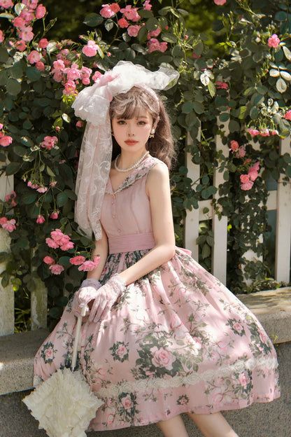 Miss Point - French Rose - Elegant Lolita JSK Dress