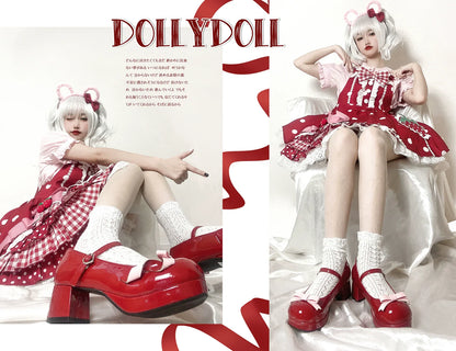 Dolly Doll - Lovers' Gift - Round Toe Middle Heel Mary Jane Lolita Shoes